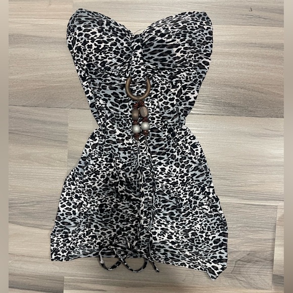 Y2K Leopard Print Mini Dress - Picture 3 of 4